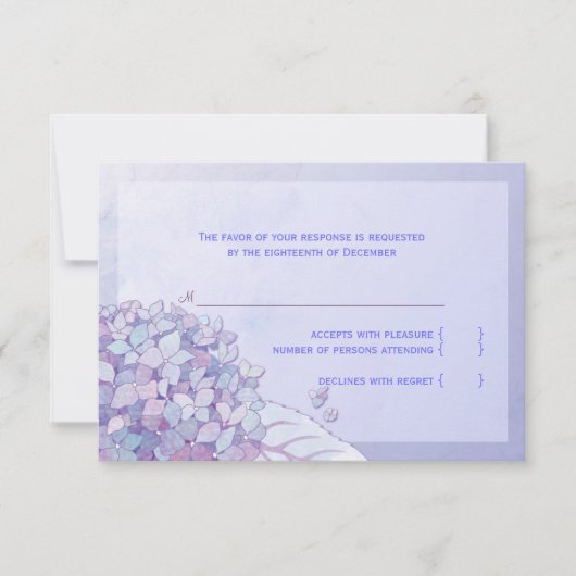 Hydrangea Mariage Floral Violet RSVP (Devant)
