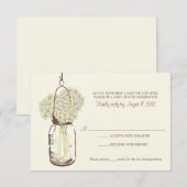 Hydrangea & Mariage RSVP au Pot Mason (Devant / Derrière)