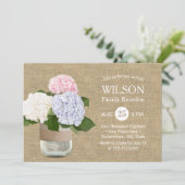  Hydrangea Mason Jar Family Reunion Kaart (Staand voorkant)