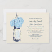 Hydrangea & Mason Jar Invitations de mariage (Devant)