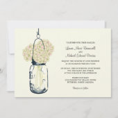 Hydrangea & Mason Jar Invitations de mariage (Devant)