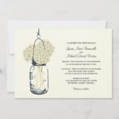 Hydrangea & Mason Jar Invitations de mariage (Devant)