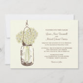Hydrangea & Mason Jar Invitations de mariage (Devant)