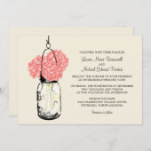 Hydrangea & Mason Jar Invitations de mariage (Devant / Derrière)