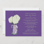 Hydrangea & Mason Jar Invitations de mariage (Devant)