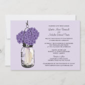 Hydrangea & Mason Jar Invitations de mariage (Devant)