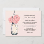Hydrangea & Mason Jar Invitations de mariage (Devant)