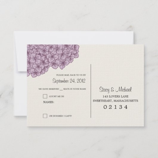 Hydrangea & Mason Jar Wedding RSVP (Dos)