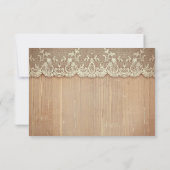 hydrangea mason pot mariage rustique cartes RSVP (Dos)