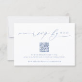 HYDRANGEA Minimalist Wedding QR Code RSVP Card (Devant)