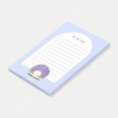 Hydrangea Mochi Rainy Days Paarse Blauwe Bloem Post-it® Notes (Schuin)