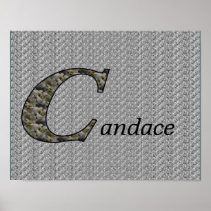 Hydrangea Monogram Eerste Letter C Persoonlijk Poster