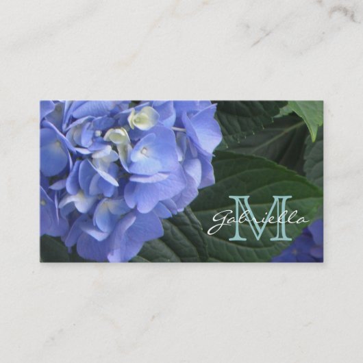 Hydrangea: Monogram Visitekaartjes (Voorkant)
