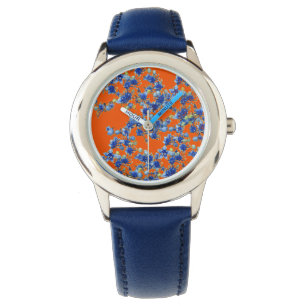 hydrangea oranje en blauw horloge