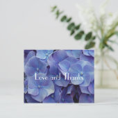 Hydrangea Paarse Dank u Briefkaart (Staand voorkant)