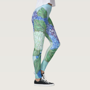 Hydrangea Painting Leggings