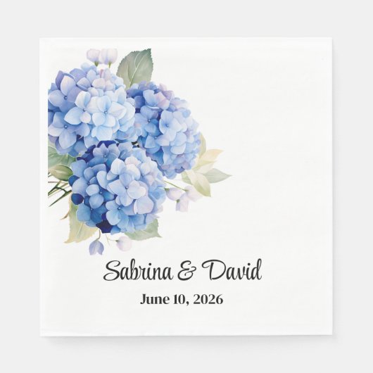 Hydrangea Papieren Servetten (Voorkant)