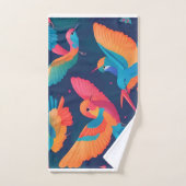 Hydrangea Pastel Kleurrijk Gepersonaliseerd Patroo Bad Handdoek (Handdoek)