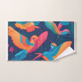 Hydrangea Pastel Kleurrijk Gepersonaliseerd Patroo Bad Handdoek (Handdoek)