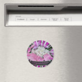 Hydrangea Pink & Blue Gefeliciteerd Magnet Magneet (Insitu (Vaatwasser))
