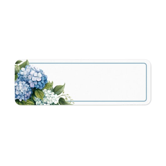 Hydrangea Return Address Label (Voorkant)