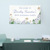 Hydrangea Roos 40e Verjaardag Welkom Spandoek (Beurs)