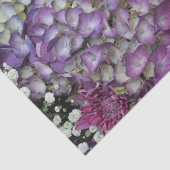 Hydrangea Roos Botanische Lila Paarse Bloemen Tissuepapier (Detail)