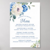Hydrangea Roos Floral Moederdag Brunch Menu Poster (Voorkant)