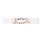 Hydrangea Roos Roze Waterverf Bloemen Uitnodigingen Wikkel (Vlak)