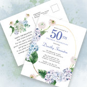 Hydrangea Rose 50e anniversaire Invitation d'été