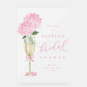Hydrangea Rose & Champagne Bienvenue Douche givré (Recto)