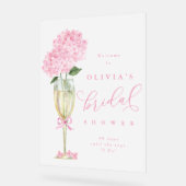Hydrangea Rose & Champagne Bienvenue Douche givré (Angle)