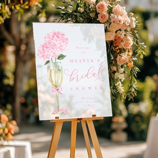 Hydrangea Rose & Douche de Champagne Bienvenue giv