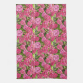 Hydrangea rose Florale Motif Cuisine Serviette (Vertical)