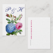 Hydrangea Rozen Bloemen Trouwplaats Kaarten Plaatskaartje (Voorkant / Achterkant)