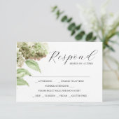 Hydrangea RSVP Cards for Wedding (Debout devant)