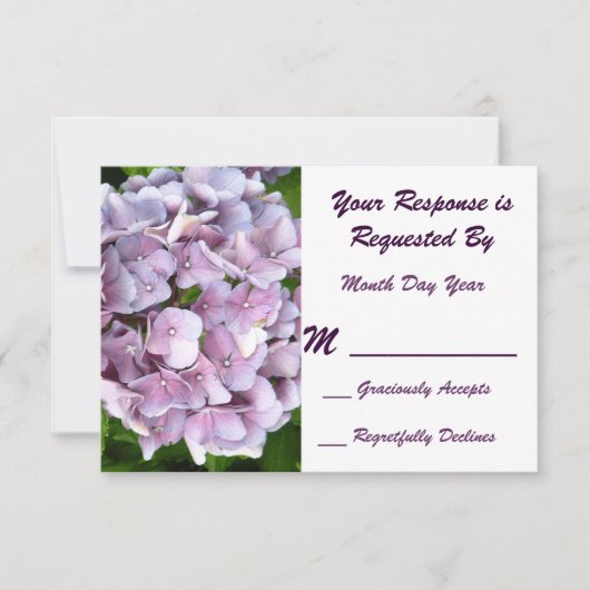 Hydrangea RSVP-kaart RSVP Kaartje (Voorkant)