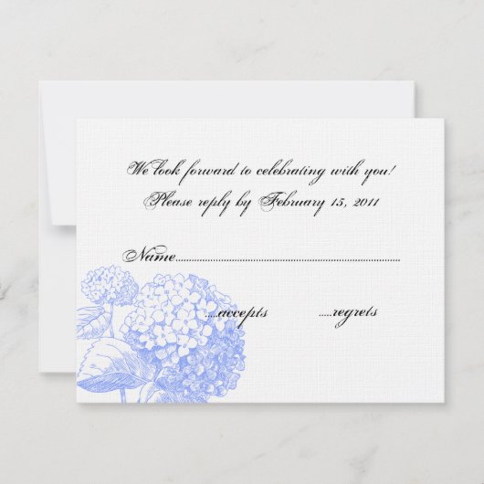 Hydrangea RSVP Kaartje (Voorkant)