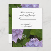 Hydrangea RSVP Reply Kaart (Voorkant / Achterkant)