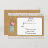 hydrangea Russe mâchoires mariage RSVP 3,5 x 5 (Devant / Derrière)