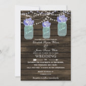 hydrangea Rustique mason invitation de mariage (Devant)