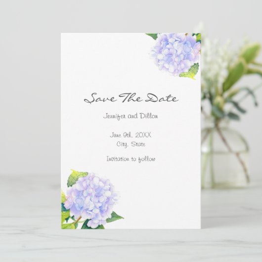 Hydrangea Save The Date (Staand voorkant)