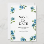 Hydrangea Save The Date With Picture (Voorkant)