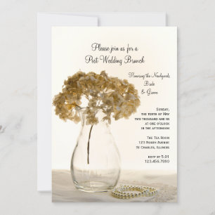 Hydrangea séché Mariage Brunch Invitation