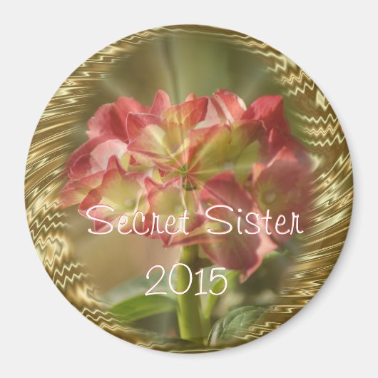 Hydrangea Secret Sister Magnet- voor elke gelegenh Magneet (Voorkant)