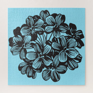 Hydrangea Sky Blue Flower Floral Legpuzzel