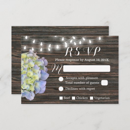 Hydrangea String Lights Schuur Hout RSVP (Voorkant / Achterkant)