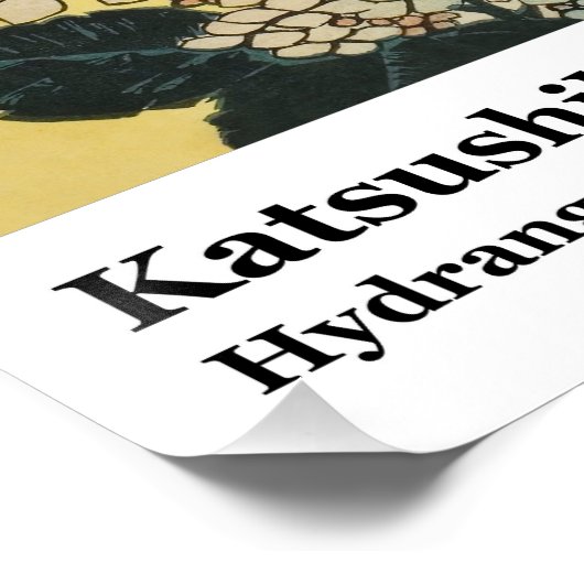 Hydrangea & Swallow by Hokusai Perfect Poster (Hoek)