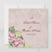 Hydrangea Swirl rose - Invitation Fête de l'mariée (Dos)