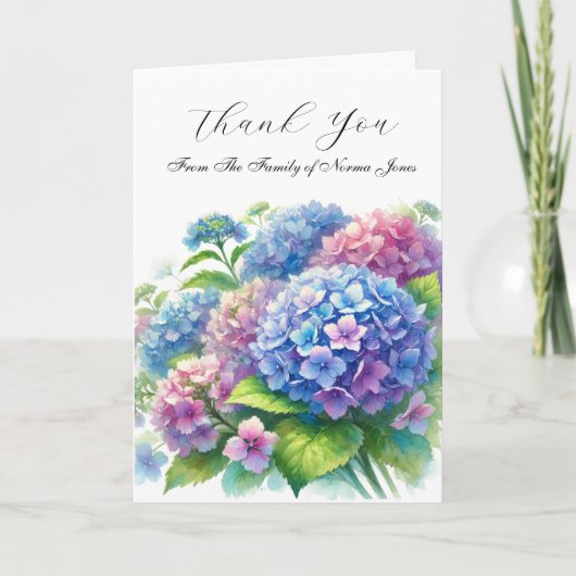 Hydrangea Sympathie Bloemendodendroos Bedankt (Voorkant)